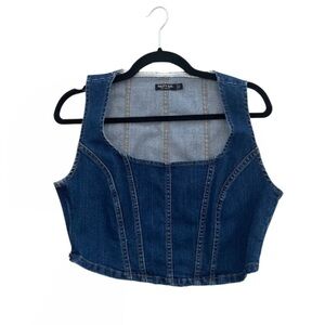 Nasty Gal Denim Crop Top – Women’s Size 10